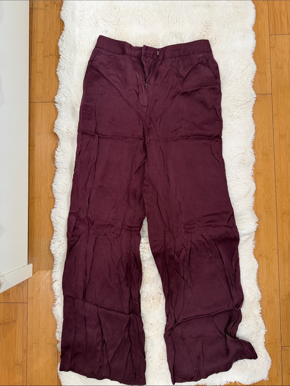 Zara Straight-Leg Pants in Plum